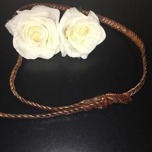 Skinny Brown Rope Belt
